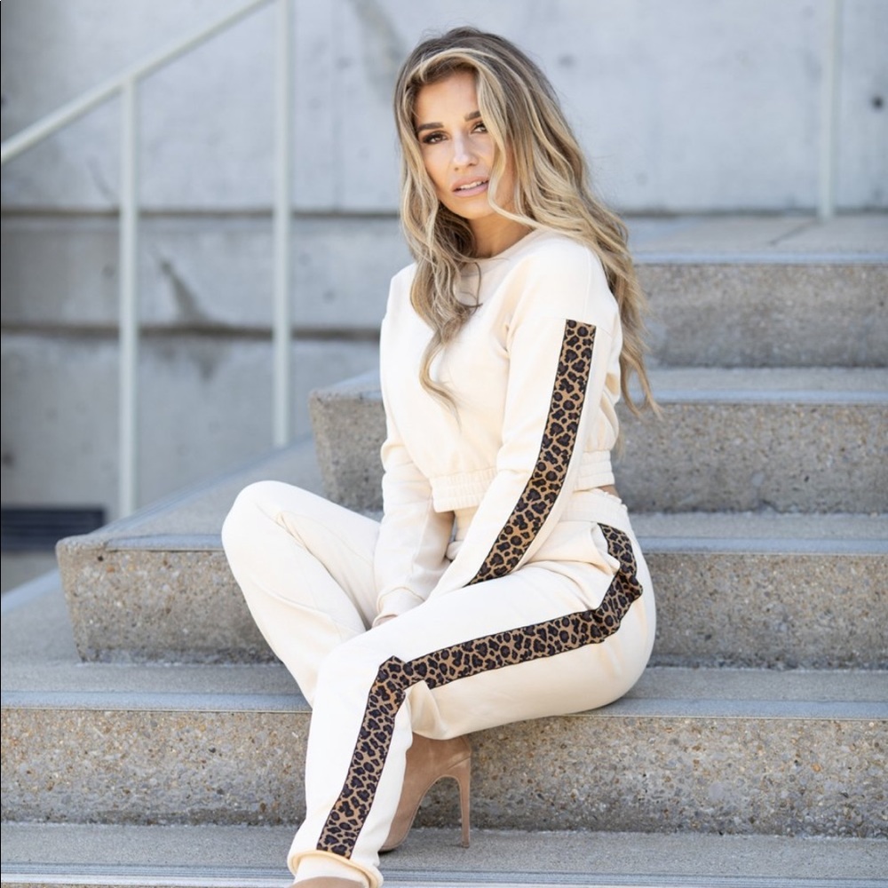 Kittenish Leopard Jogger Set